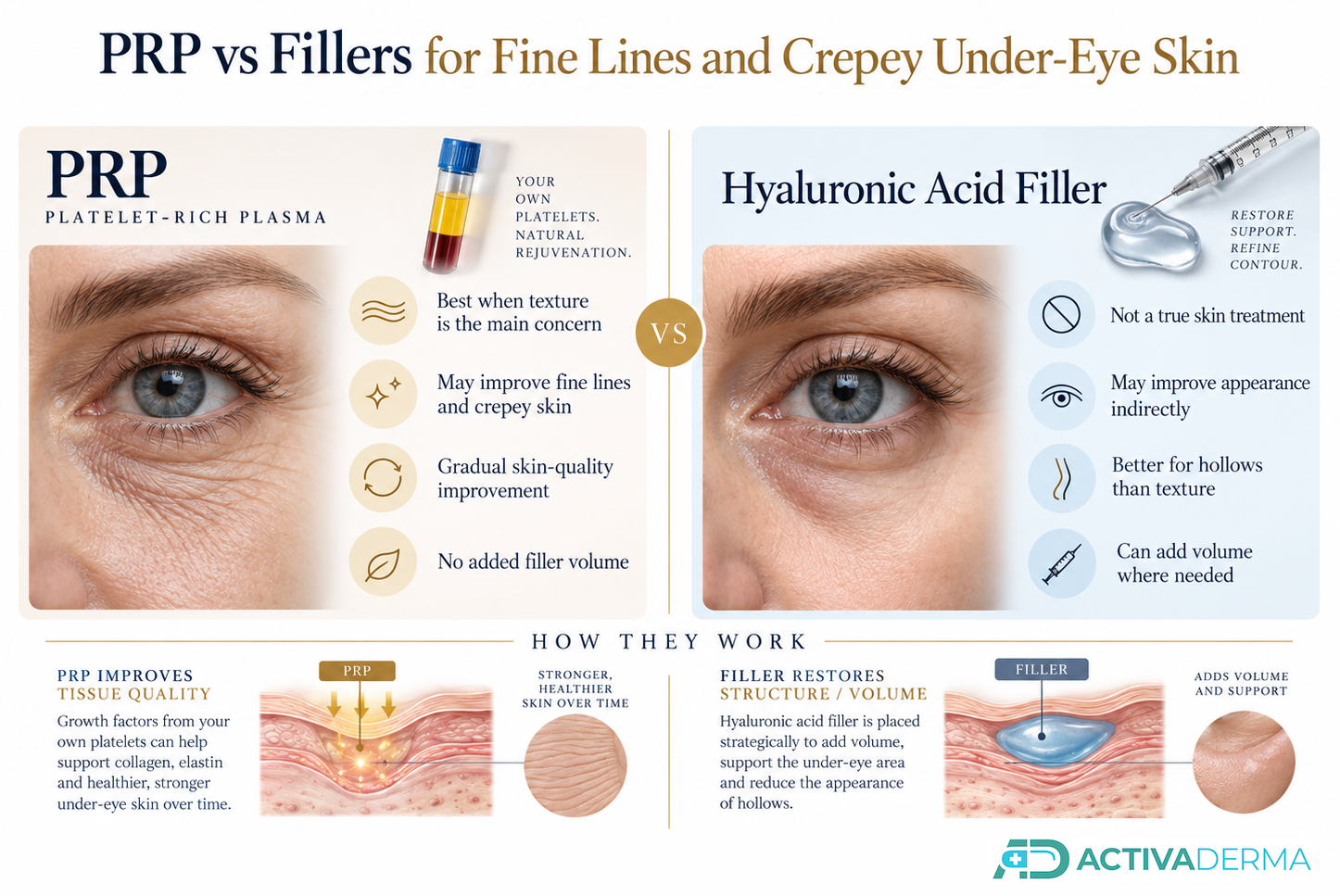 PRP vs Fillers for Fine Lines and Crepey Under-Eye Skin